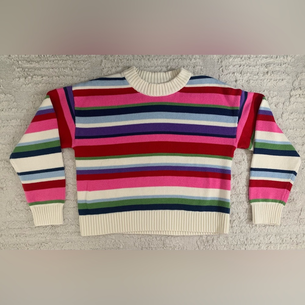 GAP Striped Multicolor Women's Sweater 100% Cotton (Size M) - Picture 5 of 9